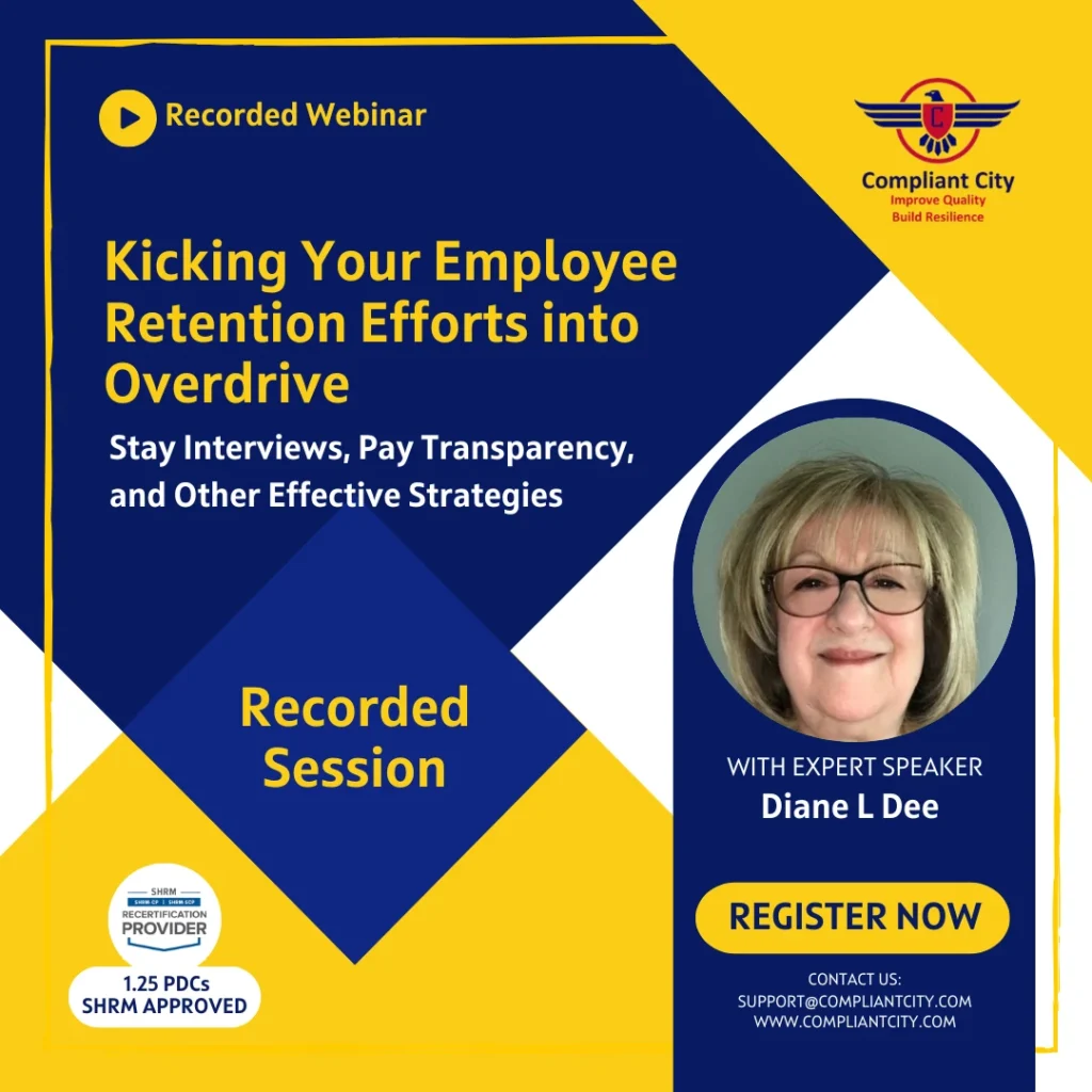 Kicking Your Employee Retention Efforts into Overdrive _Diane L Dee_compliant city